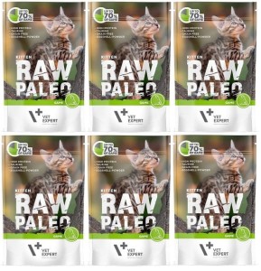 VetExpert Raw Paleo Cat Kitten Game 6x100g 