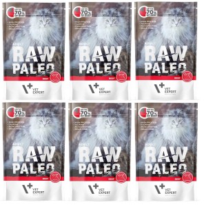 VetExpert Raw Paleo Cat Adult Beef 6x100g