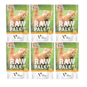 VetExpert Raw Paleo Cat Adult Turkey 6x100g 