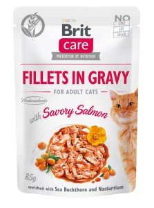Brit Care Cat Pouch Savory Salmon 6x85g