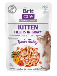 Brit Care Cat Pouch Turkey Kitten 12x85g