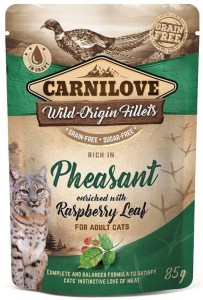 CARNILOVE Cat Pouch Pheasant Raspberry 85g
