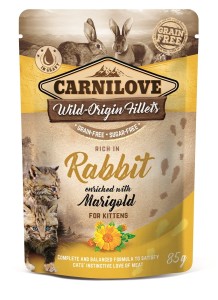 CARNILOVE Cat Pouch Rabbit Marigold 85g