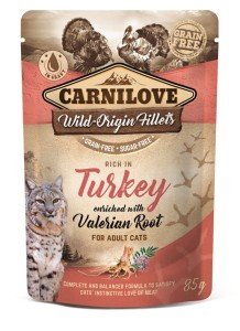 CARNILOVE Cat Pouch Turkey Valerian 85g