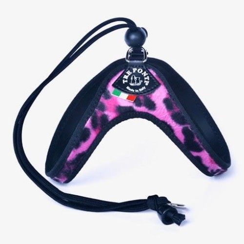 TRE PONTI Szelki regulowane na plecach 3 Pink Leopard