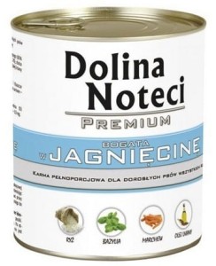 Dolina Noteci Premium Bogata w Jagnięcinę 800g