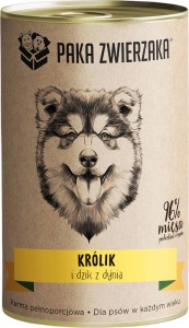 Paka Zwierzaka Mokra Królik Dzik Dynia 400g