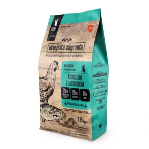Wiejska Zagroda Kocięta Kurczak z Łososiem 1,6kg