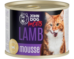JohnDog For cats Mousse jagnięcina mus 200g