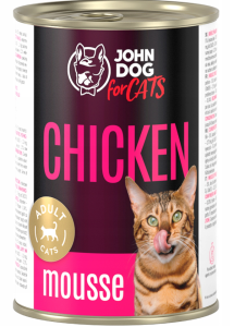 JohnDog For cats Mousse kurczak mus 400g
