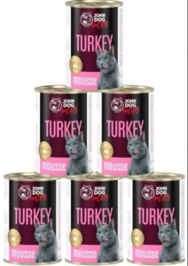 JohnDog For cats Mousse indyk mus 6x400g