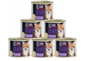 JohnDog For cats Mousse jagnięcina mus 6x200g