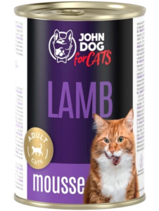 JohnDog For cats Mousse jagnięcina mus 400g