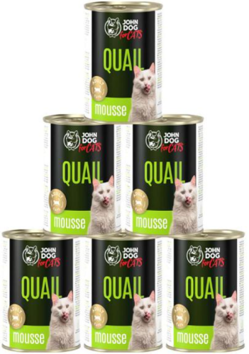 JohnDog ForCats przepiórka mus 6x400g