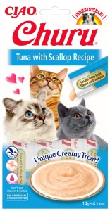 Inaba Cat Churu Creme Tuna with Scallop 4x14g