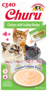 Inaba Cat Churu Creme Chicken with Scallop 4x14g