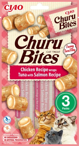 Inaba Cat Churu Bites Chicken Tuna Salmon 3x10g