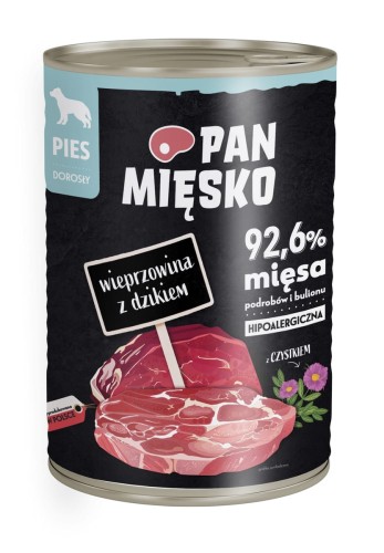 Pan Mięsko Mokra Wieprzowina z Dzikiem 400g