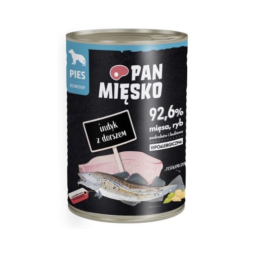 Pan Mięsko Mokra Indyk z Dorszem 400g