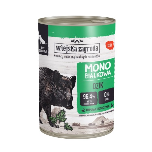 Wiejska Zagroda Monoprotein Dzik 400g