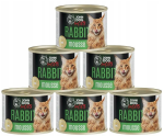 JohnDog For cats Mousse królik mus 6x200g