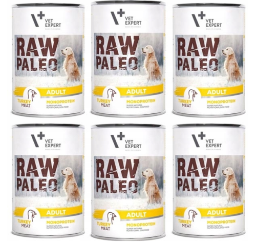VetExpert Raw Paleo Dog Adult Turkey 6x400g