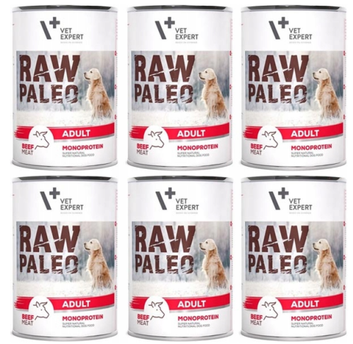 VetExpert Raw Paleo Dog Adult Beef 6x400g