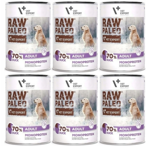 VetExpert Raw Paleo Dog Adult Duck 6x400g