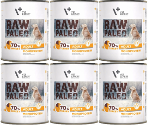 VetExpert Raw Paleo Dog Adult Turkey 6x800g
