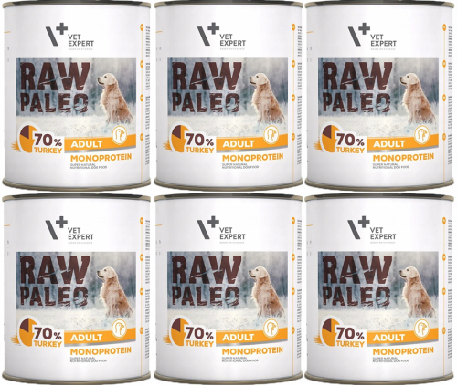 VetExpert Raw Paleo Dog Puppy Turkey 6x400g