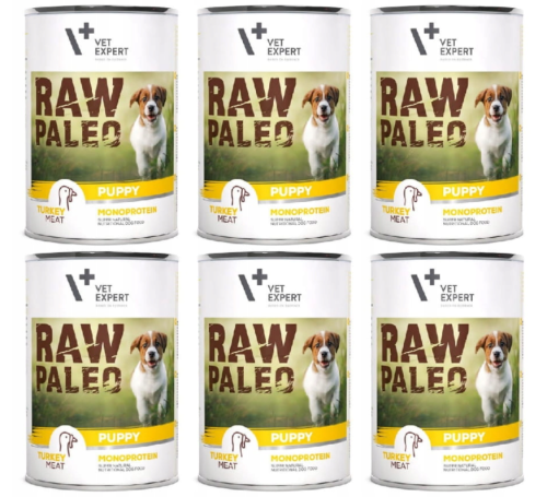 VetExpert Raw Paleo Dog Puppy Turkey 6x400g