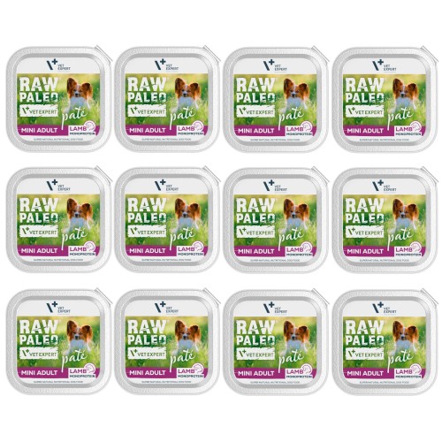 VetExpert Raw Paleo Pate Mini Adult Lamb 12x150g