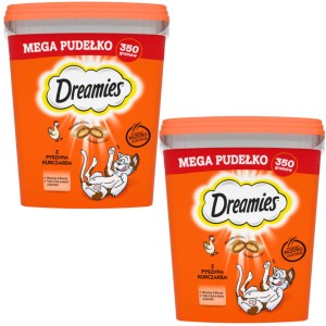 DREAMIES Mega Tuba Przysmak z Kurczakiem 2x350g