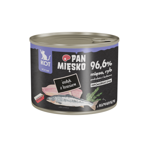 Pan Mięsko Kocięta Mokra Indyk z Łososiem 200g