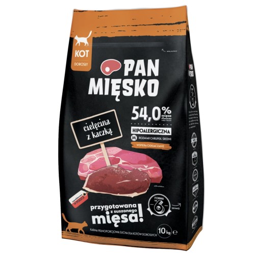 Pan Mięsko Kot Cielęcina Kaczka M 10kg