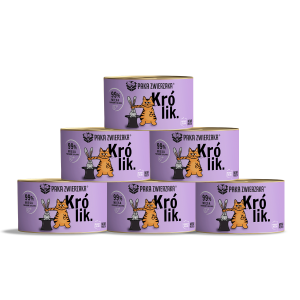 Paka Zwierzaka Mokra Kot Królik 6x200g