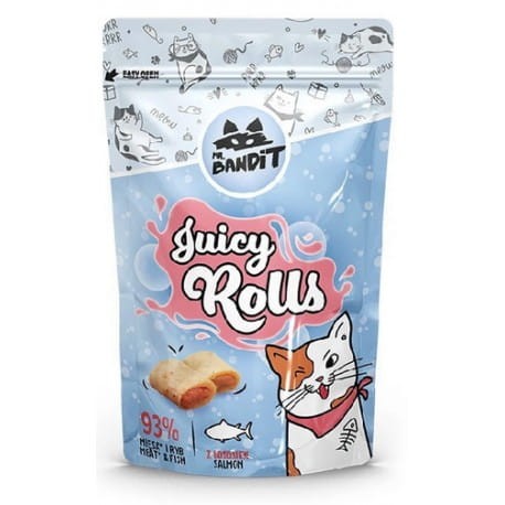 Mr.Bandit Cat Juicy Rolls Łosoś 40g