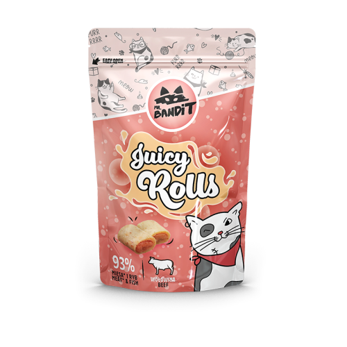 Mr.Bandit Cat Juicy Rolls Wołowina 40g