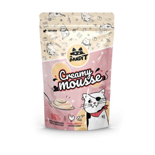 Mr.Bandit Cat Creamy Mousse Kurczak Krewetki 60g