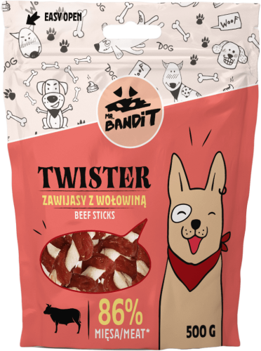 Mr.Bandit Twister Beef Sticks 500g