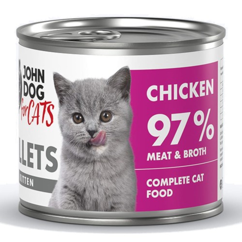 John Dog For Cats Fillets Kocięta Kurczak 140g