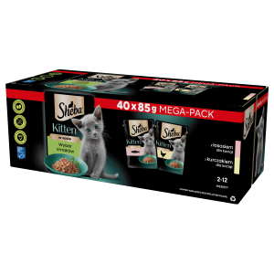 SHEBA Sos Kitten Łosoś z Kurczakiem 40x85g