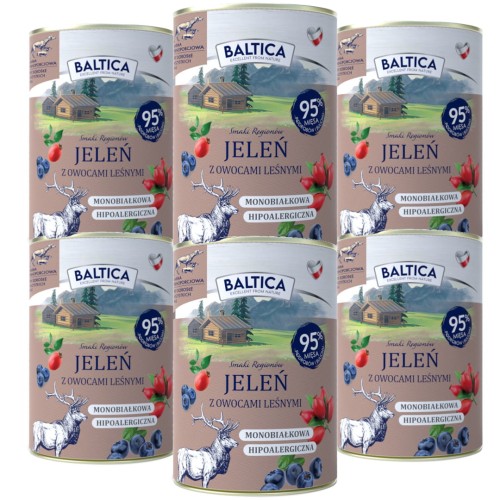 Baltica Mokra Jeleń Owoce Leśne 6x400g