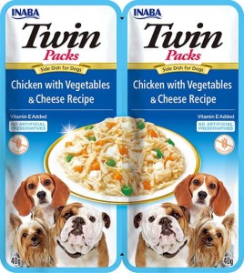 Inaba Dog Twin Chicken Vegetables Cheese 2x40g