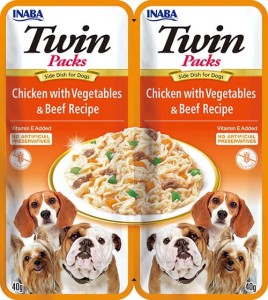 Inaba Dog Twin Chicken Vegetables Beef 2x40g