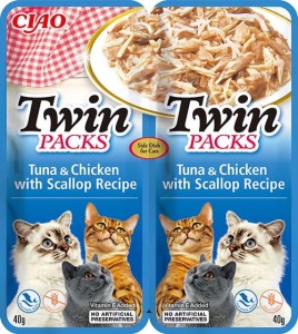 Inaba Cat Churu Twin Tuna Chicken Scallop 2x40g