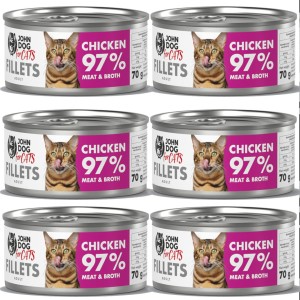 John Dog For Cats Fillets Kurczak 6x70g