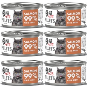 John Dog For Cats Fillets Łosoś 6x70g