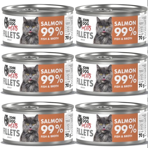 John Dog For Cats Fillets Łosoś 6x70g