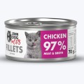 John Dog For Cats Fillets Kocięta Kurczak 6x70g